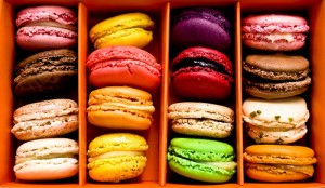 Macarons Macarons melange couleurs photo boîte