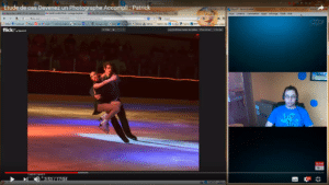 Vidéo : Patrick, photographe accompli. Couple patinage artistique, interview Skype. Étude de cas photographie.