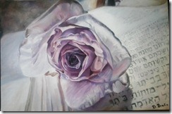 rose 2 rose peinture photo fleur pétales runes blanc