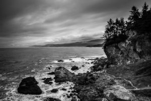Patrick's Point State Park, Oregon, USA noir et blanc