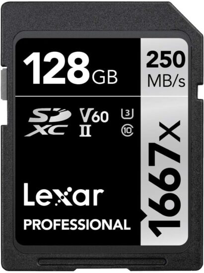 Une carte SDXC