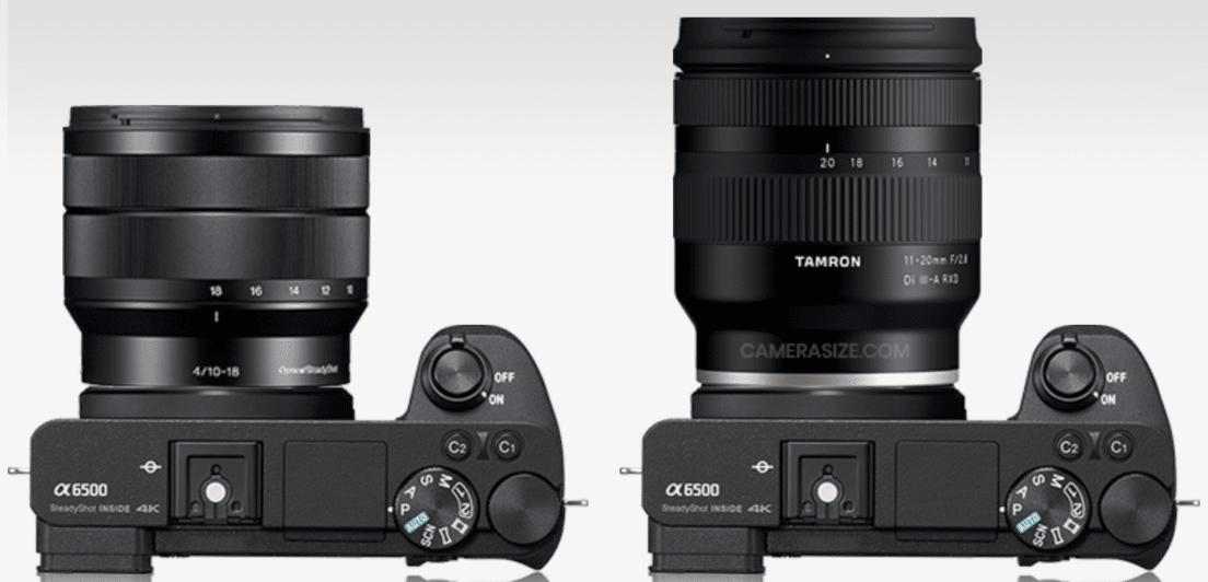 Objectifs grand angle sur Sony A6500