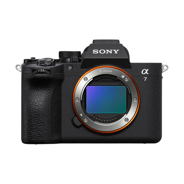 Sony A7 V appareil photo hybride plein format avec monture E, idéal pour la photographie professionnelle.