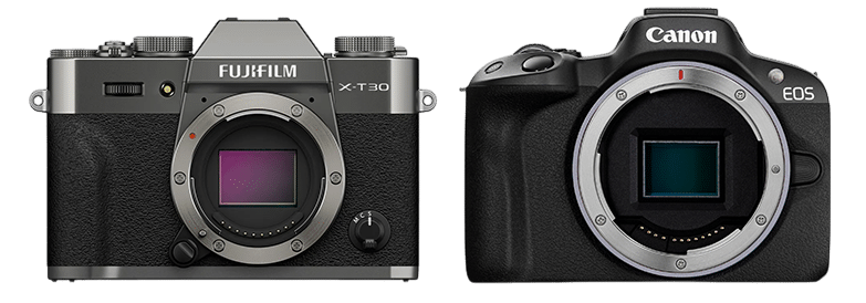 Fujifilm X-T30 III et Canon EOS R50: Comparaison des appareils photo mirrorless, qualité d'image, performance et design.