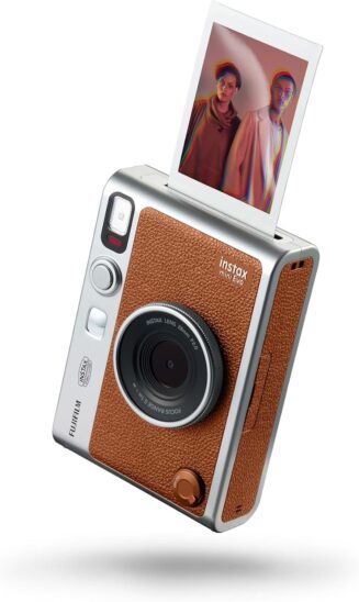 Fujifilm Instax Mini Evo hybride numérique avec écran, meilleur appareil photo instantané 2026. 