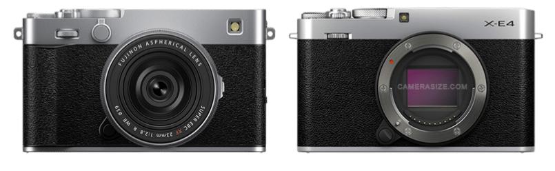 Fujifilm X-E5 et X-E4&nbsp;: Comparaison des appareils photo hybrides argentiques, objectif Fujinon XF 23mm f/2.8.