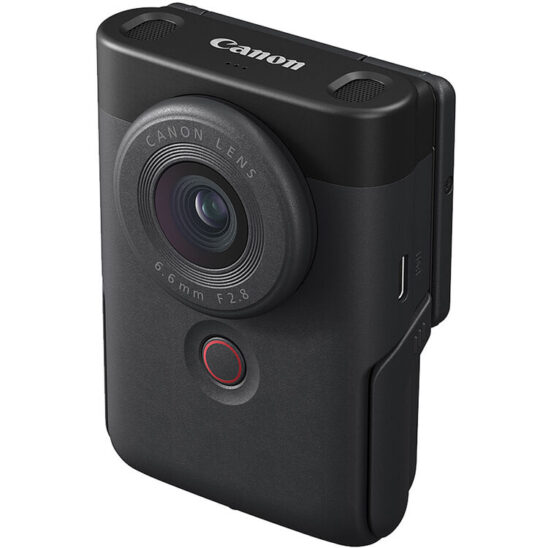 Canon PowerShot V10, appareil photo compact noir pour moins de 500 €, idéal pour les créateurs de contenu.