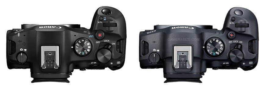 Canon EOS R6 Mark III et Canon EOS R6 Mark II côte à côte (comparaison de taille)