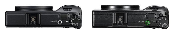 Ricoh GR IV et Ricoh GR III côte à côte (comparaison de taille)