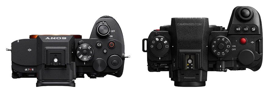 Sony A7R VI et Panasonic Lumix S1R II côte à côte (comparaison de taille)