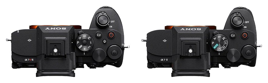 Sony A7R VI et Sony A7 V côte à côte (comparaison de taille)